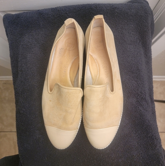 Paul Green Women's Daniella Beige Suede Cap Top Slip On Sneakers